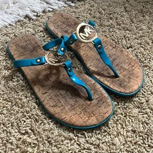 Teal Michael Kors sandals